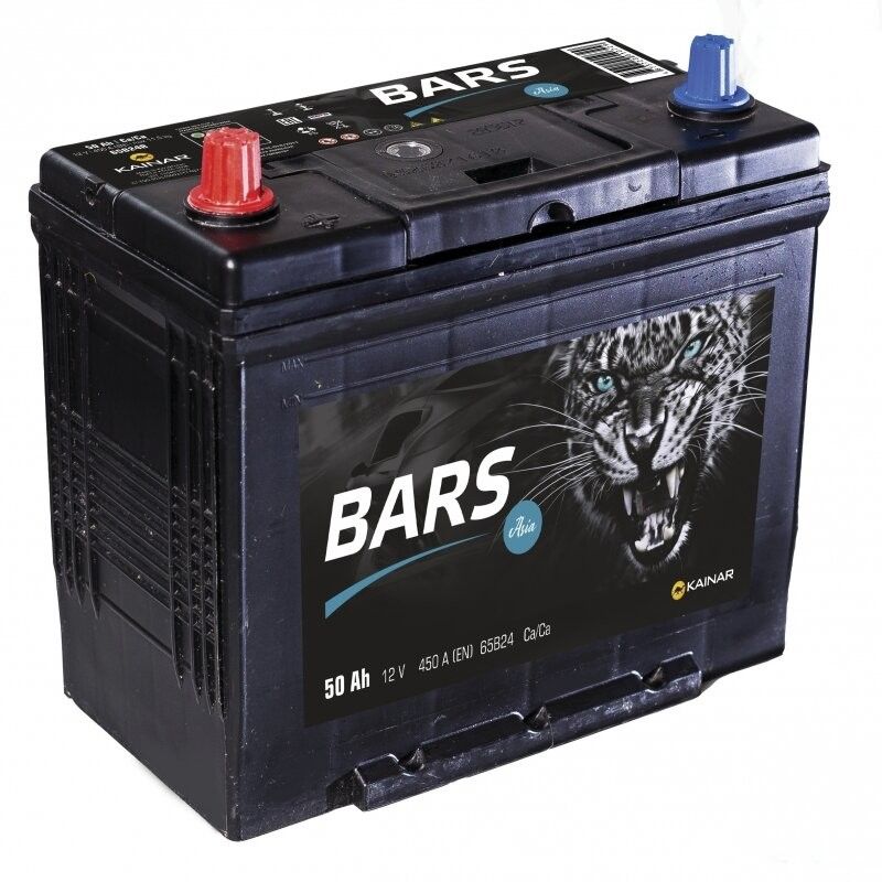 Аккумулятор автомобильный Bars Asia 65B24R 50Ач 450А Прямая полярность (236х129х225)