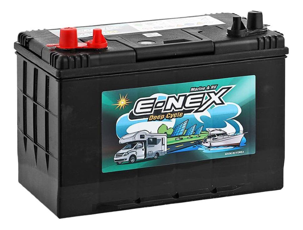 Аккумулятор тяговый E-NEX XDC27MF DUAL TERMINAL (90Ah) для катеров 90Ач 750А Прямая полярность (302х172х200х220)