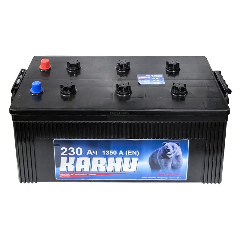Аккумулятор автомобильный Karhu 230Ач 1350А Обратная полярность (518х274х238)