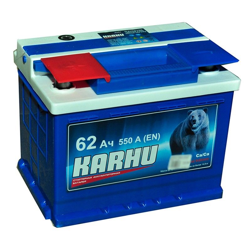 Аккумулятор автомобильный Karhu 62Ач 550А Прямая полярность (242х175х190)