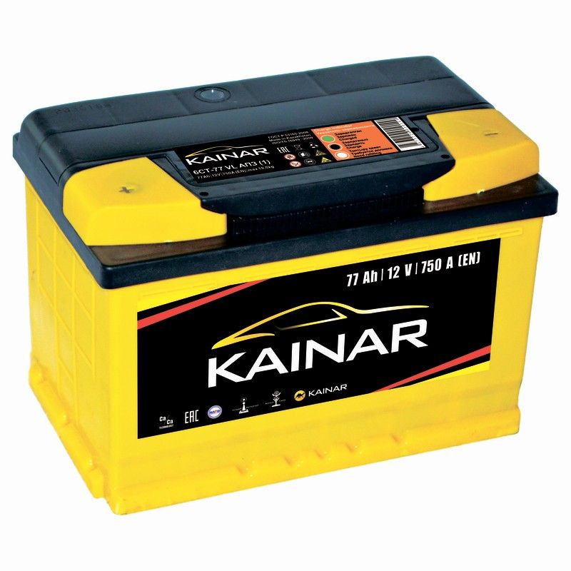 Аккумулятор автомобильный Kainar 77Ач 750А Прямая полярность (278х175х190)