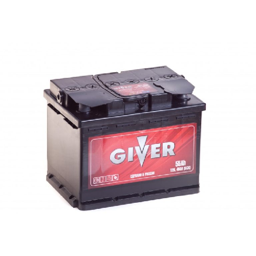 Аккумулятор автомобильный GIVER 6СТ-55.0 55Ач 550А Обратная полярность (242х175х190)