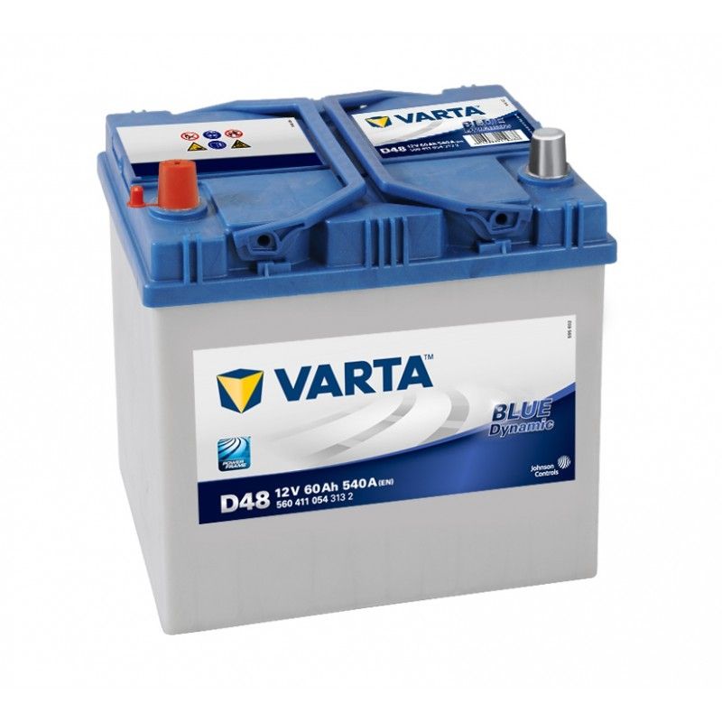 Аккумулятор автомобильный Varta Blue Dynamic D48 60 Ач 540 А Прямая полярность (232х175х225)   560 411 054