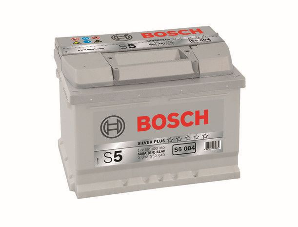 Аккумулятор автомобильный Bosch Silver Plus S5 004 61Ач 600А Обратная полярность (242x175x175) 0 092 S50 040