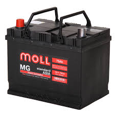 Аккумулятор автомобильный Moll Standard 12V-75Ah JL 75Ач 735А Прямая полярность (260x173x225)