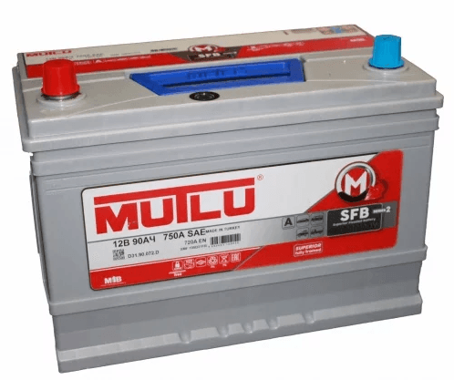Аккумулятор автомобильный Mutlu SFB M2 6СТ-90.1 (105D31FR) 90Ач 720А Прямая полярность (306х175х202) бортик