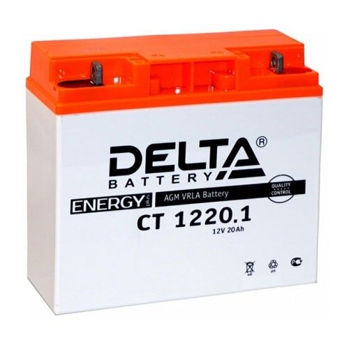 Мотоциклетный аккумулятор Delta CT Delta CT 1220.1 YT19BL-BS 20Ач 260А Обратная полярность (187x77x167)