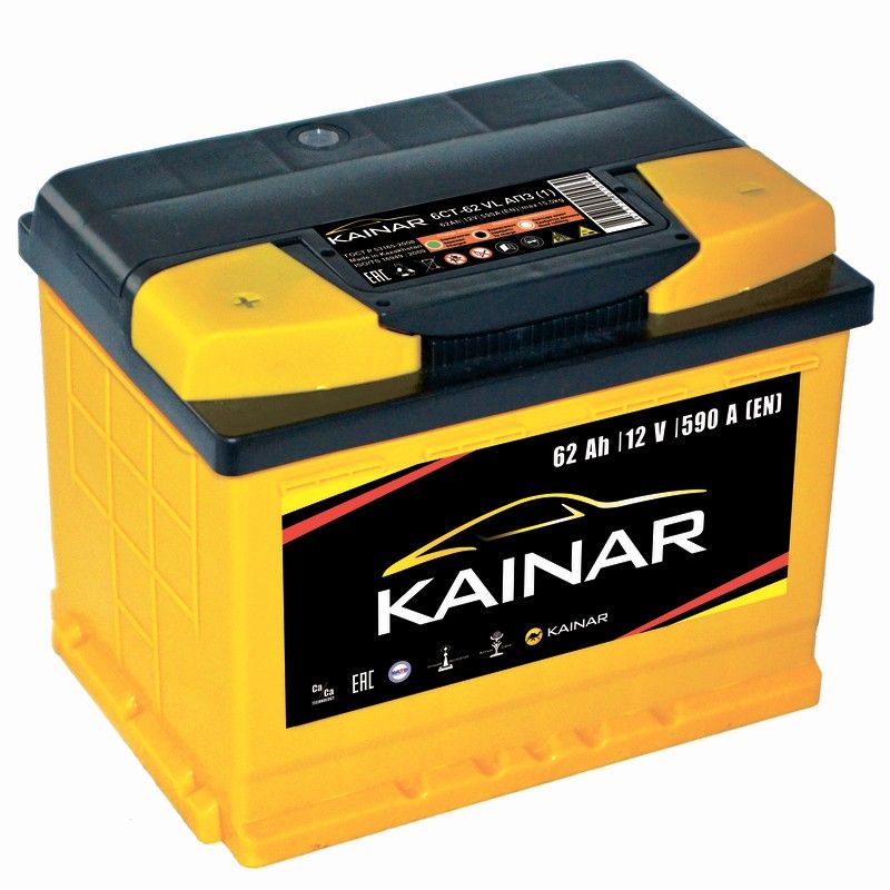 Аккумулятор автомобильный Kainar 62Ач 590А Прямая полярность (242х175х190)