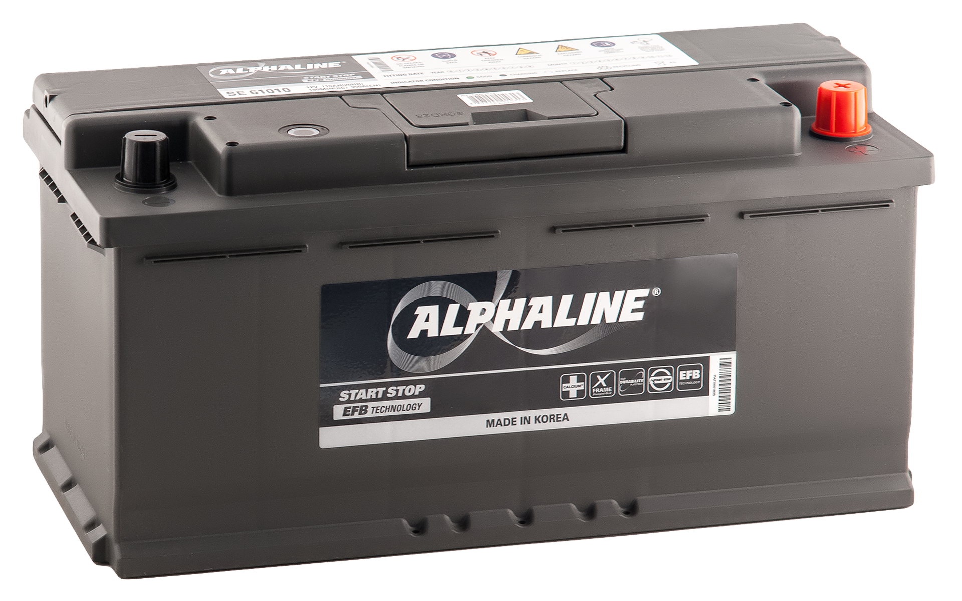 Аккумулятор автомобильный Alphaline EFB SE L6 (561010) Start-Stop 110Ач 950А Обратная полярность (398х175х190)