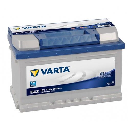 Аккумулятор автомобильный Varta Blue Dynamic E43 72 Ач 680 А Обратная полярность (278х175х175)   572 409 068