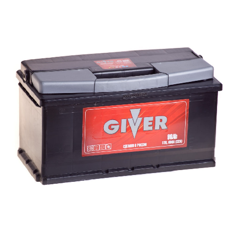 Аккумулятор автомобильный GIVER 6CT-90.1 90Ач 690А Прямая полярность (353х175х190)
