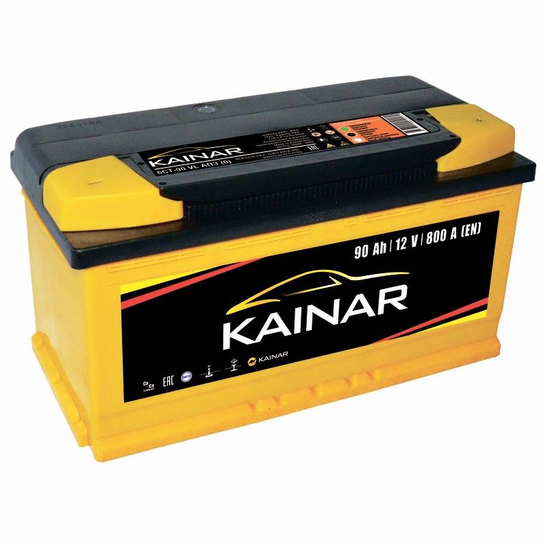 Аккумулятор автомобильный Kainar 90Ач 800А Обратная полярность (353х175х190)