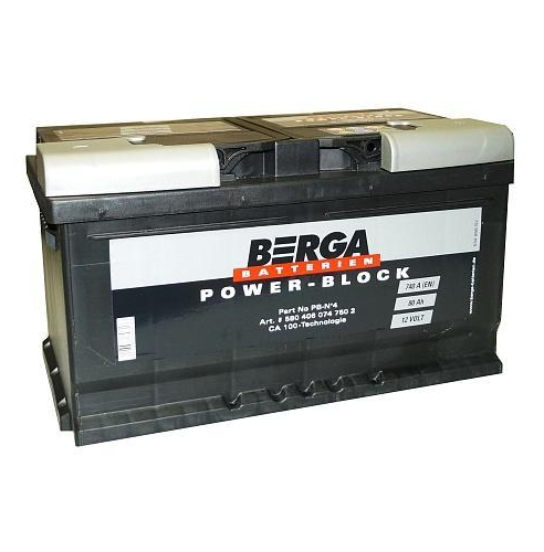 Berga PB-N4 80Ач 740А 580 406 074, ОП, стандартные клеммы