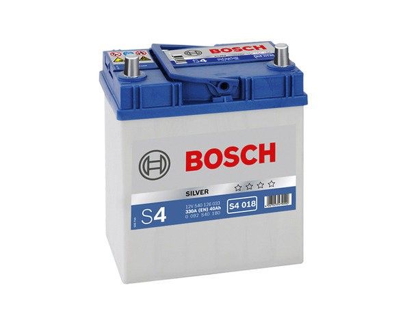 Аккумулятор автомобильный Bosch Silver Asia S4 018 40Ач 330А Обратная полярность (187x127x227) 0 092 S40 180