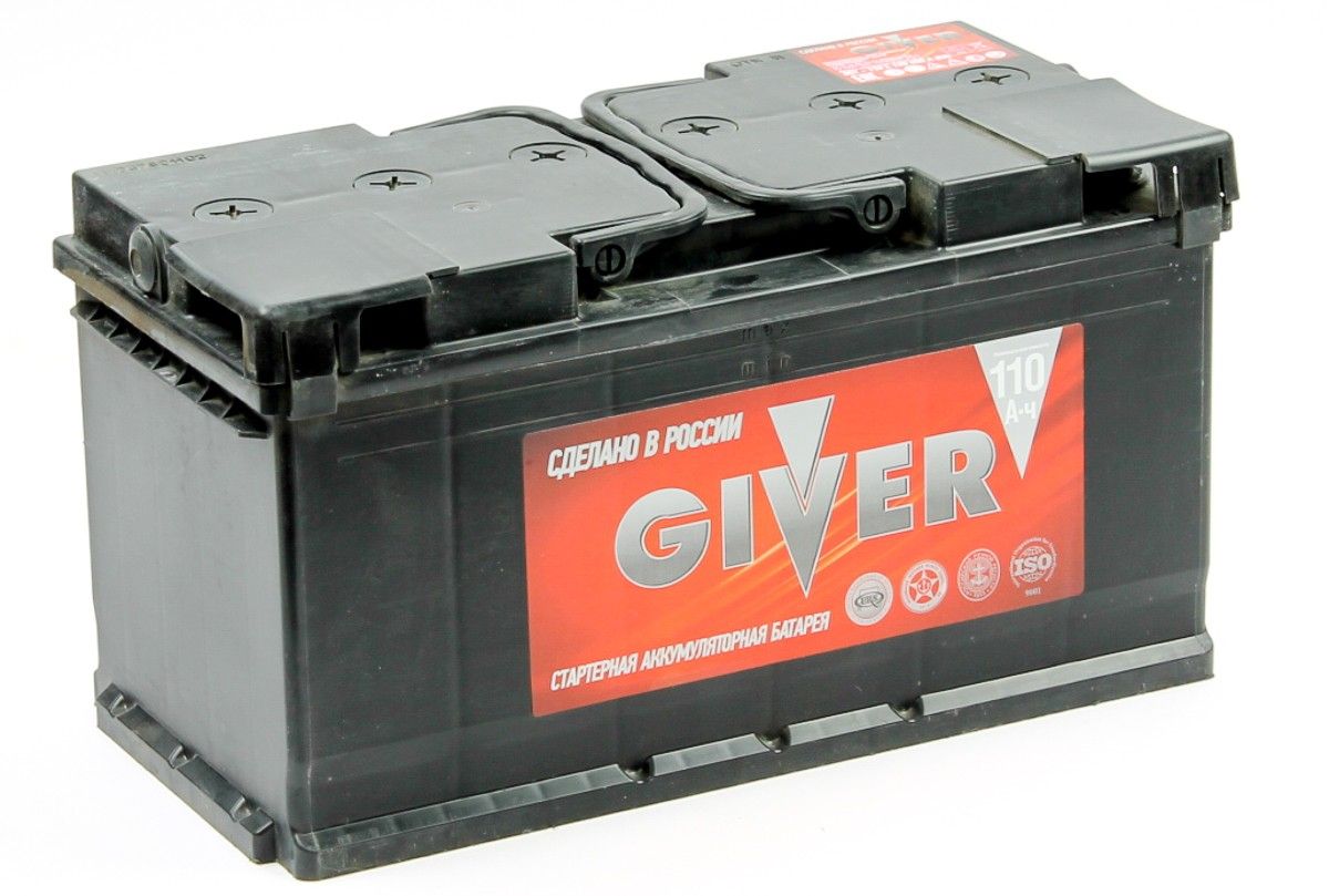 Аккумулятор автомобильный GIVER 6CT-110.1 110Ач 820А Прямая полярность (353х175х190)