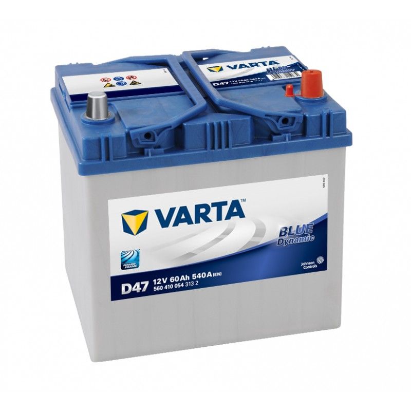 Аккумулятор автомобильный Varta Blue Dynamic D47 60 Ач 540 А Обратная полярность (232х175х225)   560 410 054
