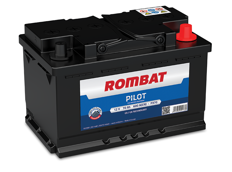 Аккумулятор автомобильный Rombat Pilot P370 70Ач 600А Обратная полярность (278х175х190)