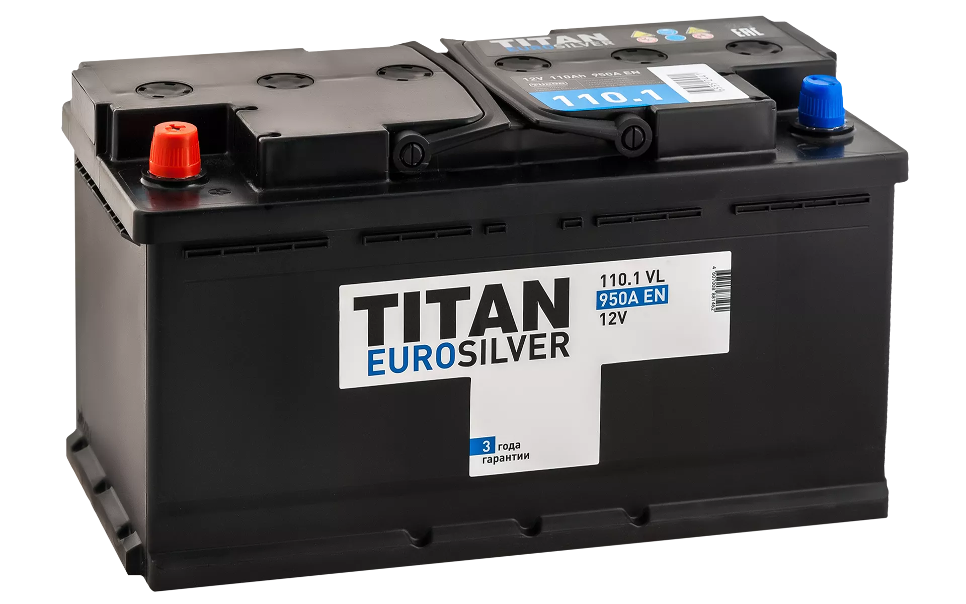 Аккумулятор автомобильный TITAN Euro 110L+ 110Ач 950А Прямая полярность (353x175x190)