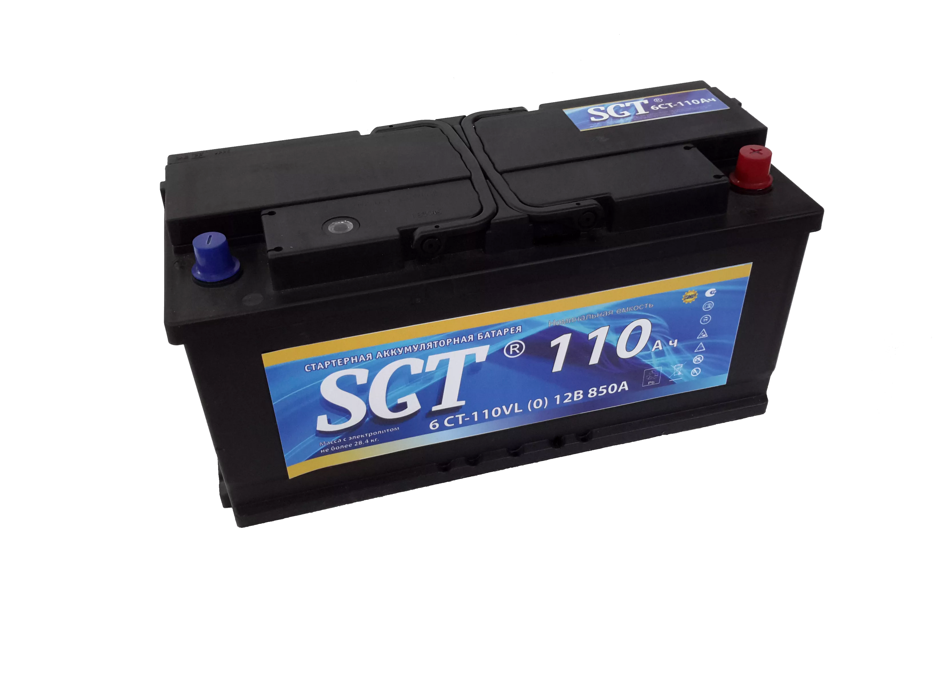 Аккумулятор автомобильный SGT 110Ah +R 110Ач 850А Обратная полярность (353x175x190)