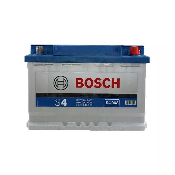 Аккумулятор автомобильный Bosch Silver S4 008 74Ач 680А Обратная полярность (278x175x190) 0 092 S40 080