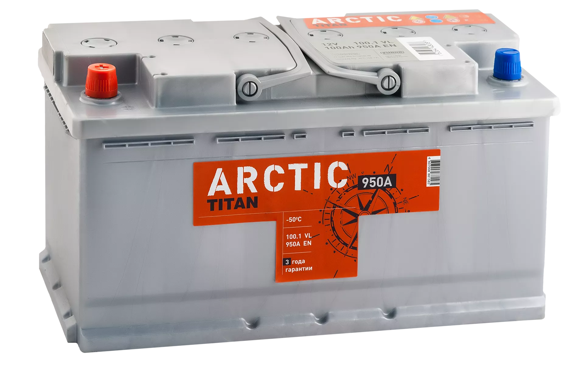 Аккумулятор автомобильный TITAN Arctic 100L+ 100Ач 950А Прямая полярность (353x175x190)