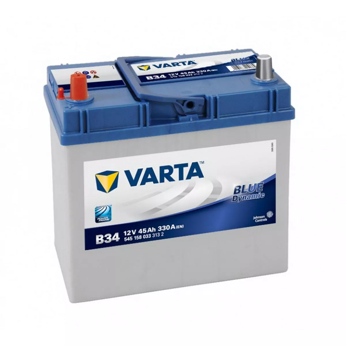 Аккумулятор автомобильный Varta Blue Dynamic B34 45 Ач 330 А Прямая полярность (238х129х227)  545 158 033