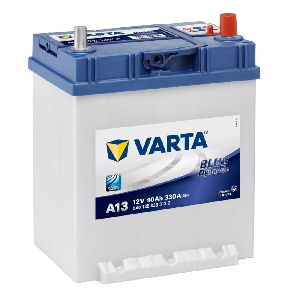 Аккумулятор автомобильный Varta Blue Dynamic A13 40 Ач 330 А Обратная полярность (187х127х227) 540125033 нижнее крепление