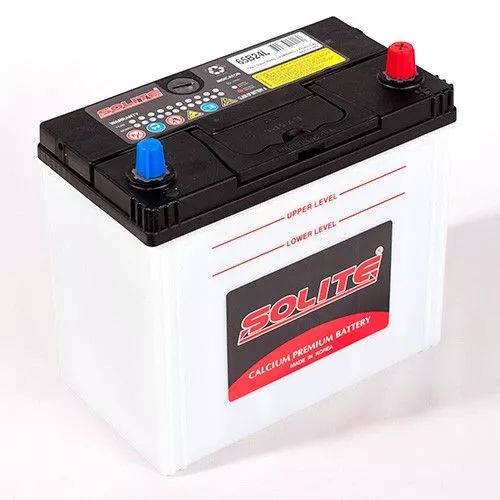 Аккумулятор автомобильный Solite 65B24L 50Ач 470А Обратная полярность (236x127x225)