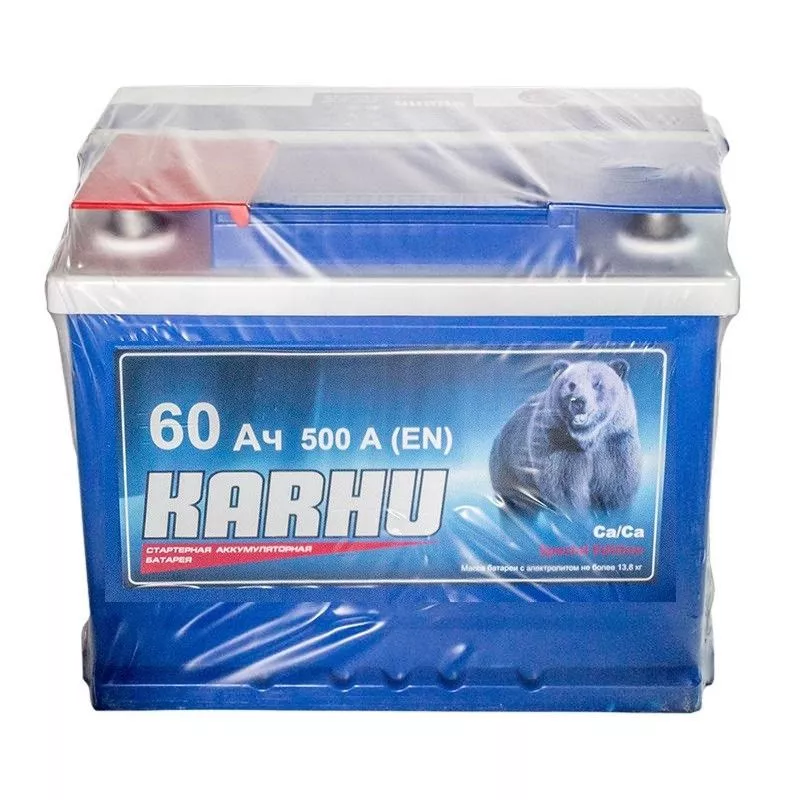 Аккумулятор автомобильный Karhu 60Ач 500А Прямая полярность (242х175х190)