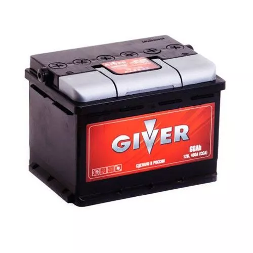 Аккумулятор автомобильный GIVER 6СТ-75.0 75Ач 570А Обратная полярность (275х175х190)