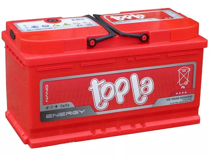 Аккумулятор автомобильный Topla Energy (108400) 100Ач 900А Обратная полярность (353x175x190)