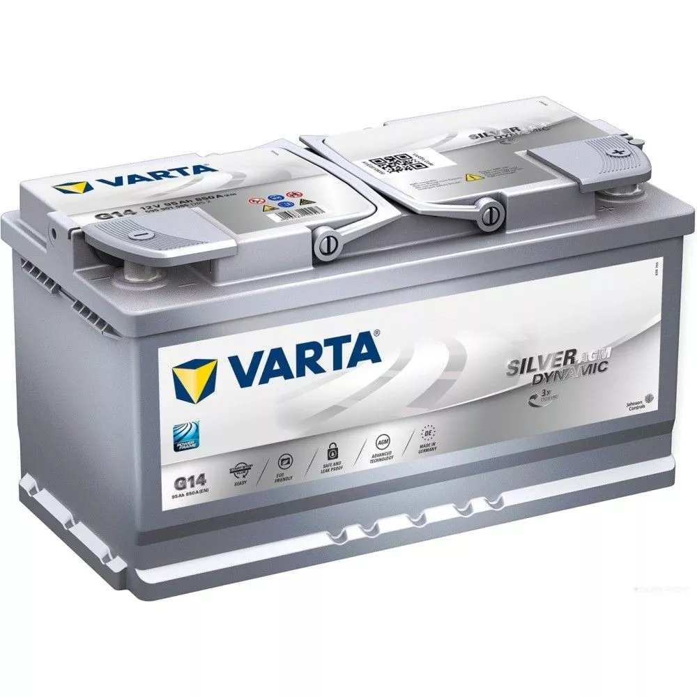 Купить аккумулятор Varta Silver Dynamic AGM G14 95Ач 850А 595 901 085,  обратная полярность по цене 33 000 ₽ в Москве с доставкой: отзывы,  характеристики